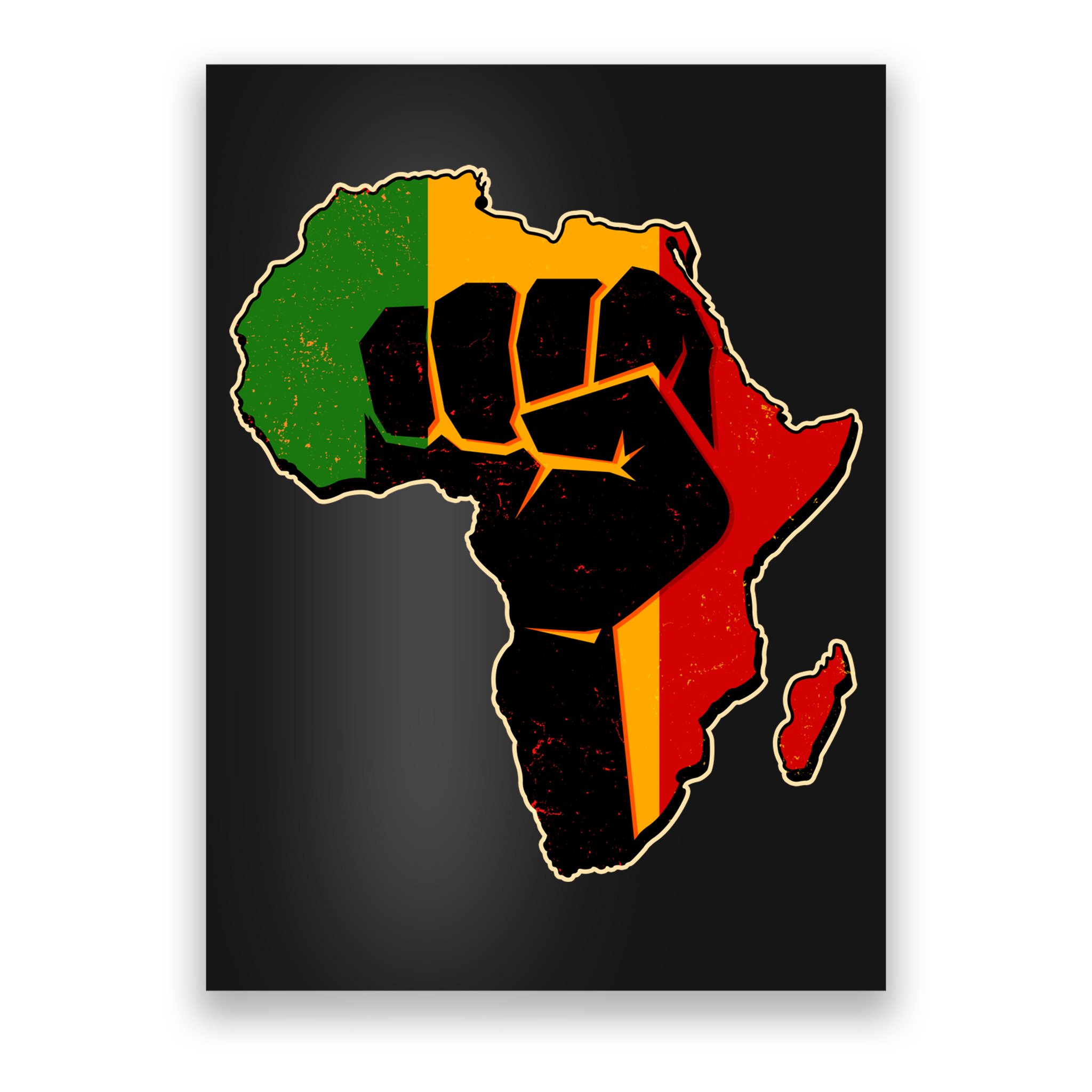 African Black Power Fist Poster