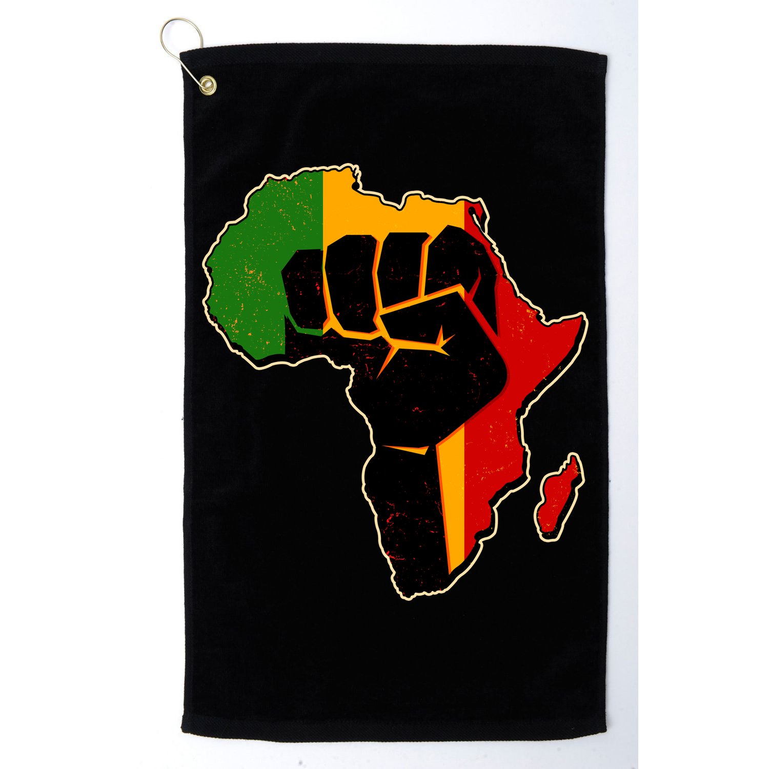 African Black Power Fist Golf Towel