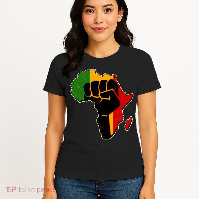 African Black Power Fist Womens T-Shirt