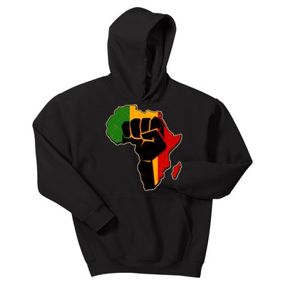 African Black Power Fist Kids Hoodie