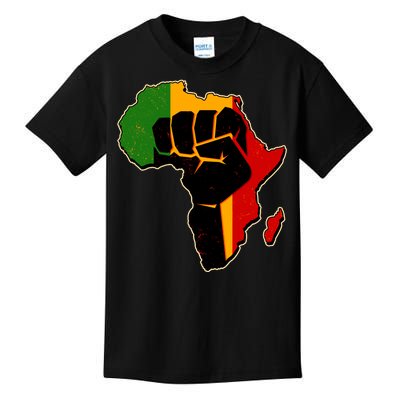 African Black Power Fist Kids T-Shirt