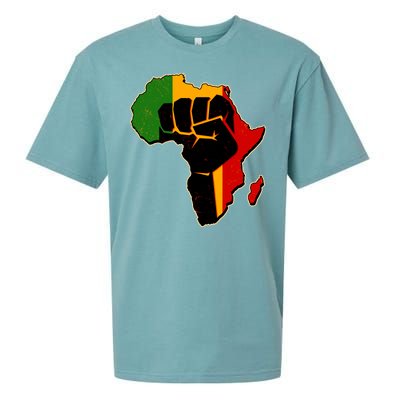 African Black Power Fist Sueded Cloud Jersey T-Shirt