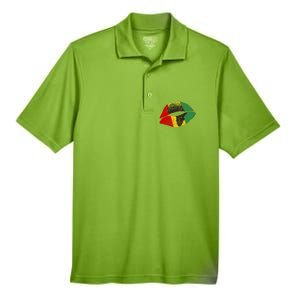 African Colors Lipstick Print Men's Origin Performance Pique Polo