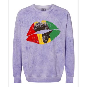 African Colors Lipstick Print Colorblast Crewneck Sweatshirt