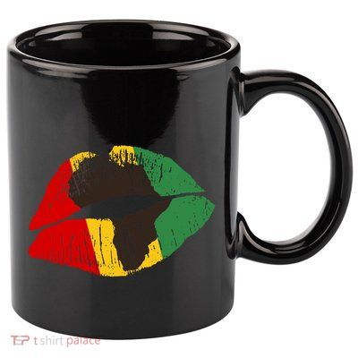 African Colors Lipstick Print 11oz C Handle Ceramic Mug