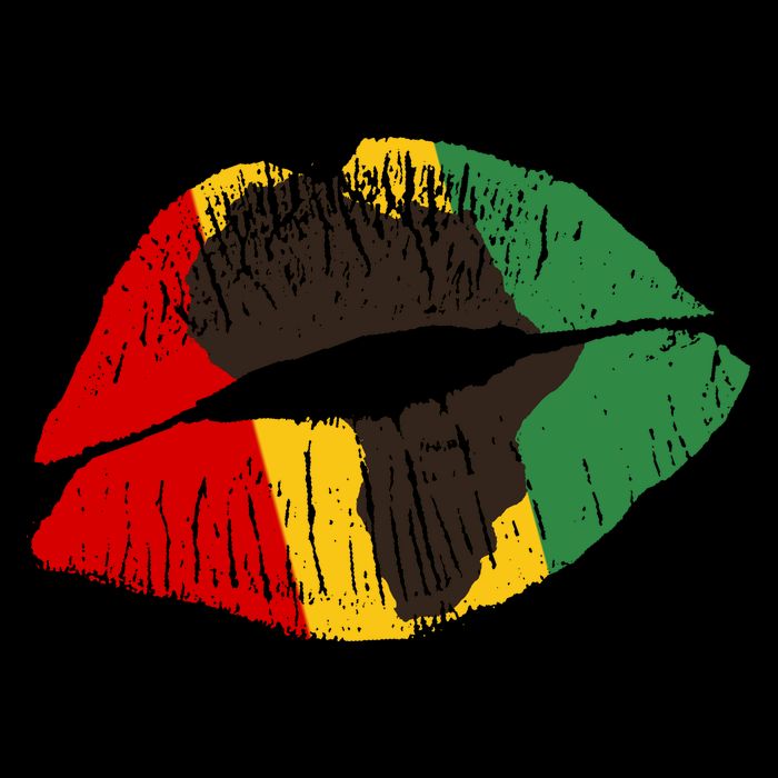African Colors Lipstick Print Bag