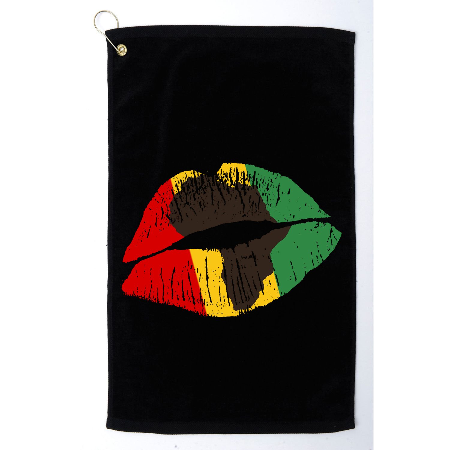 African Colors Lipstick Print Golf Towel