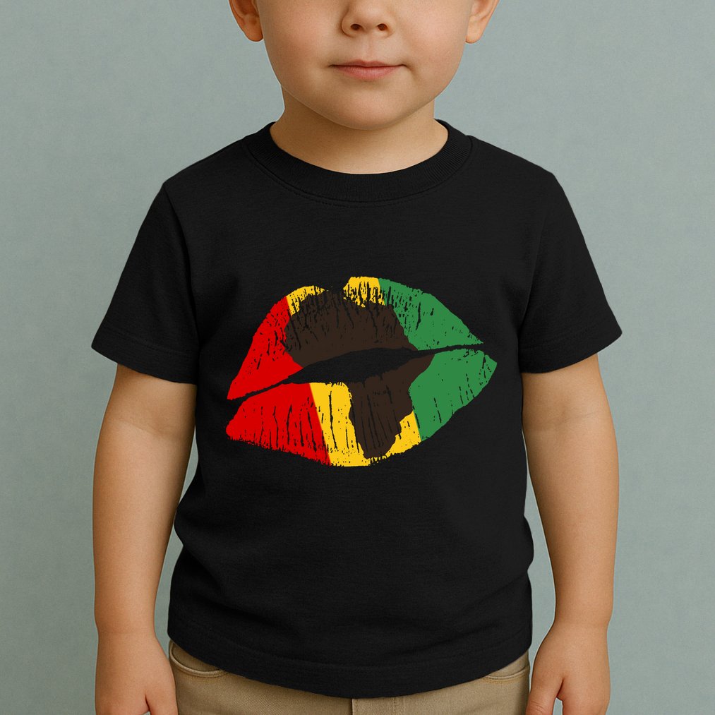 African Colors Lipstick Print Toddler T-Shirt