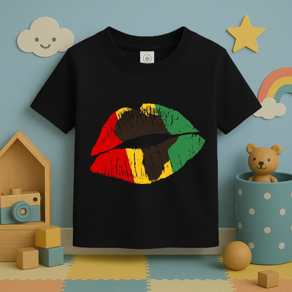 African Colors Lipstick Print Toddler T-Shirt