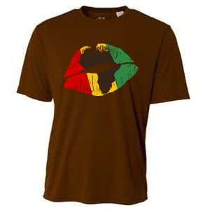 African Colors Lipstick Print Cooling Performance Crew T-Shirt