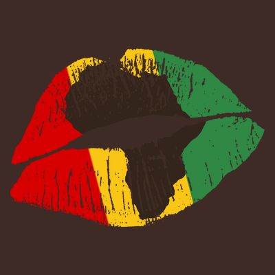African Colors Lipstick Print T-Shirt