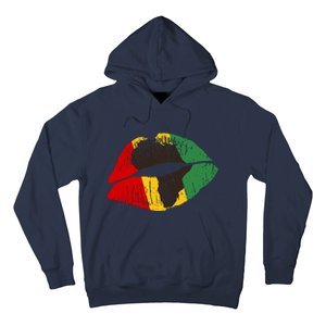 African Colors Lipstick Print Hoodie