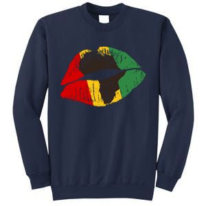 African Colors Lipstick Print Sweatshirt