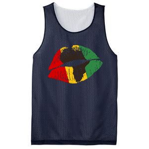 African Colors Lipstick Print Mesh Reversible Basketball Jersey Tank