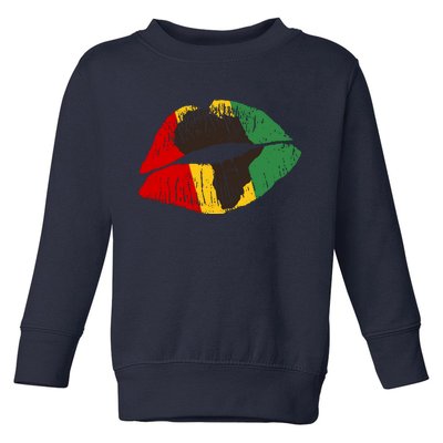 African Colors Lipstick Print Toddler Sweatshirt