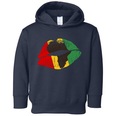 African Colors Lipstick Print Toddler Hoodie