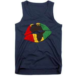 African Colors Lipstick Print Tank Top