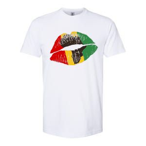 African Colors Lipstick Print Softstyle CVC T-Shirt