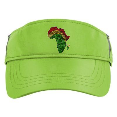 African Flag Colors Fingerprint Adult Drive Performance Visor