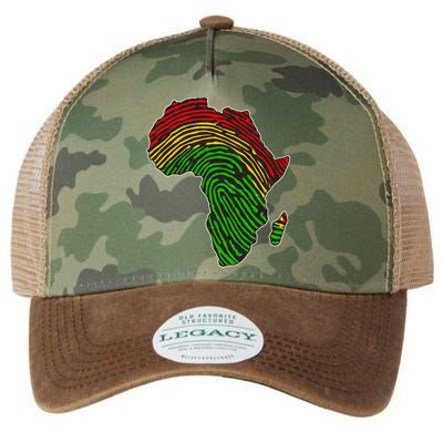 African Flag Colors Fingerprint Legacy Tie Dye Trucker Hat