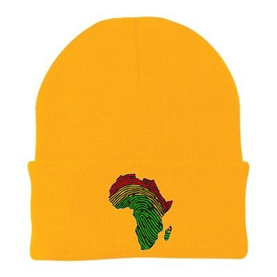 African Flag Colors Fingerprint Knit Cap Winter Beanie