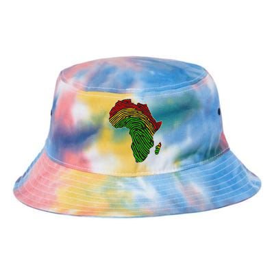 African Flag Colors Fingerprint Tie Dye Newport Bucket Hat