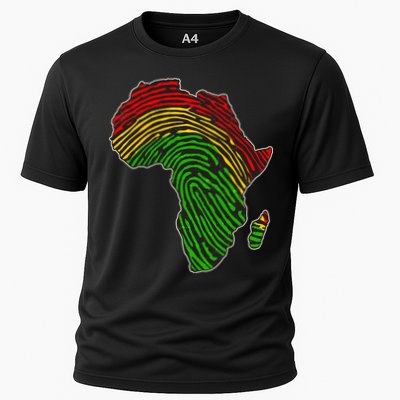 African Flag Colors Fingerprint Performance Shirt