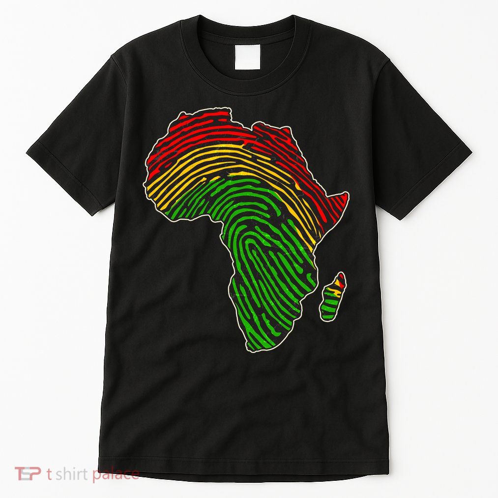 African Flag Colors Fingerprint Tall T-Shirt