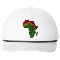 African Flag Colors Fingerprint Snapback Five-Panel Rope Hat