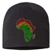 African Flag Colors Fingerprint Sustainable Beanie