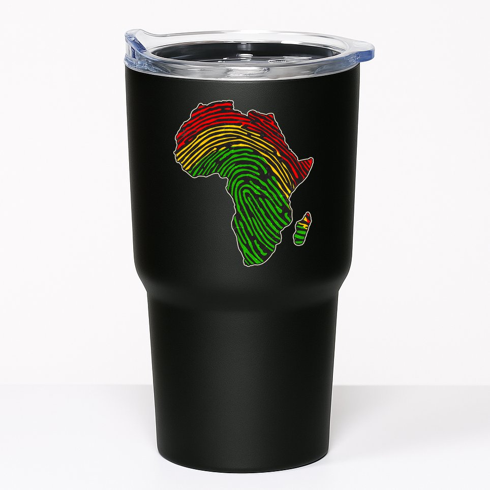 African Flag Colors Fingerprint Tumbler