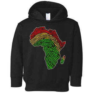 African Flag Colors Fingerprint Toddler Hoodie