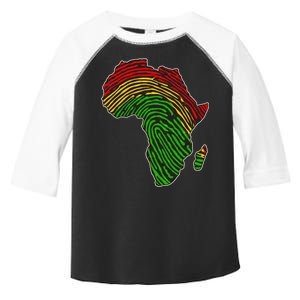 African Flag Colors Fingerprint Toddler Fine Jersey T-Shirt