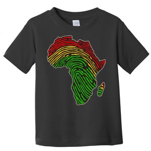 African Flag Colors Fingerprint Toddler T-Shirt