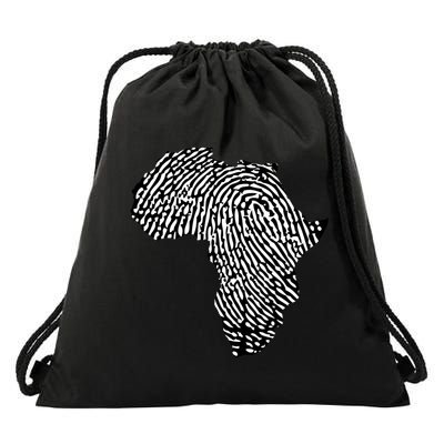 African Heritage Map Drawstring Bag