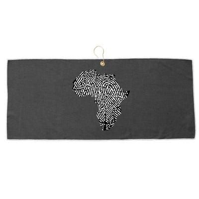 African Heritage Map Large Microfiber Waffle Golf Towel