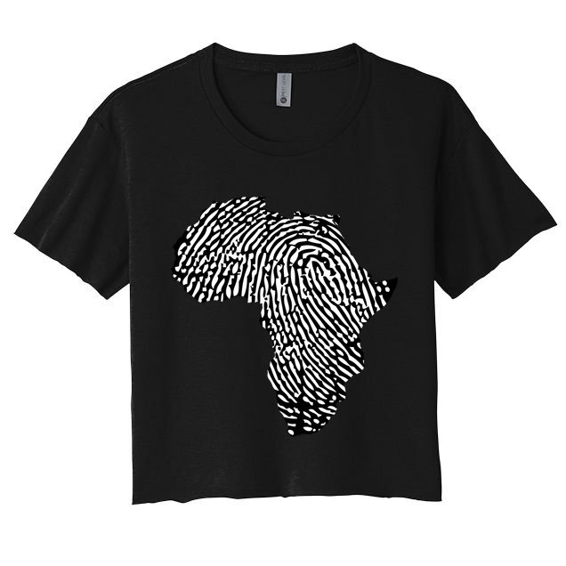 African Heritage Map Crop Top