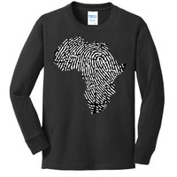 African Heritage Map Kids Long Sleeve Shirt