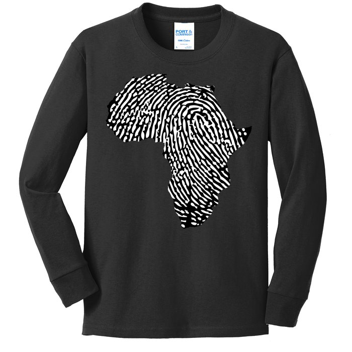 African Heritage Map Kids Long Sleeve Shirt