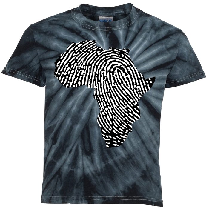 African Heritage Map Kids Tie-Dye T-Shirt