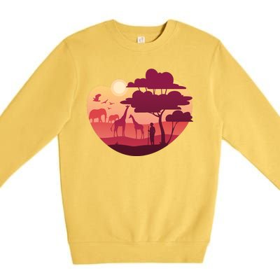 African Landscape Premium Crewneck Sweatshirt