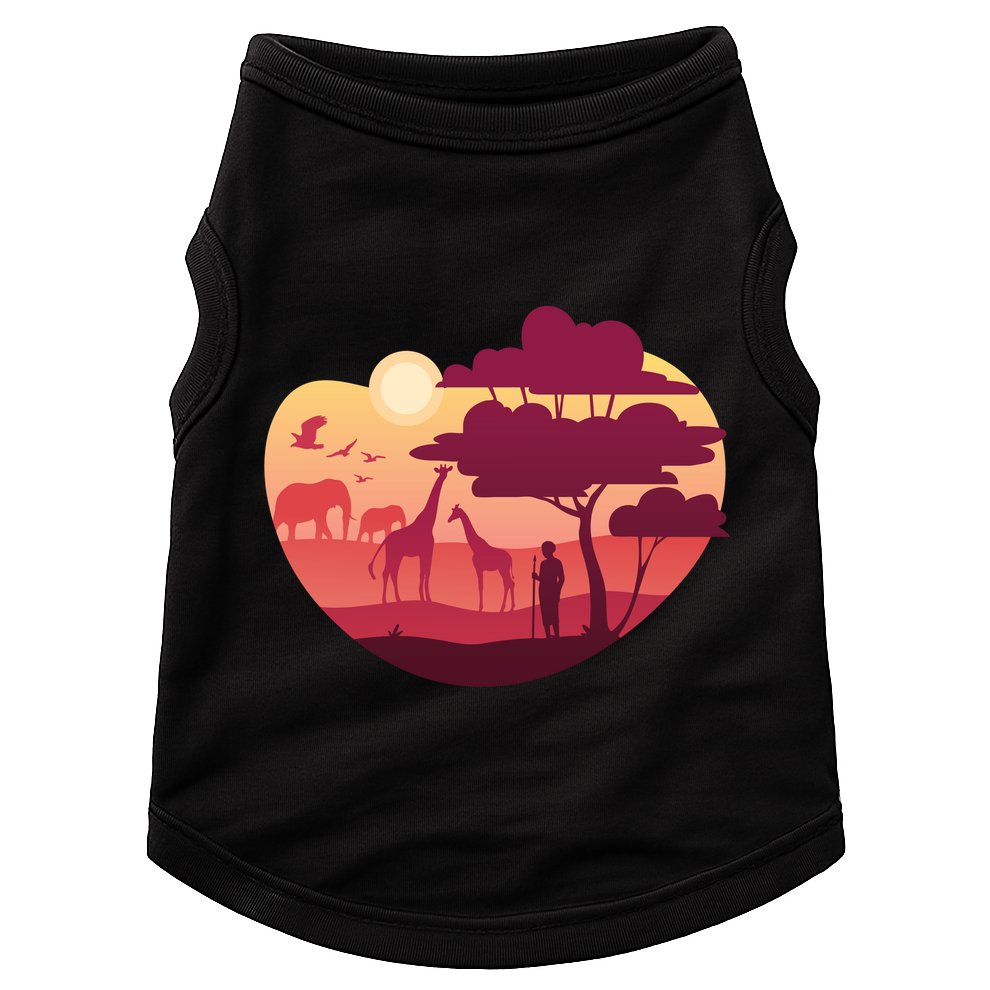 African Landscape Doggie Tank