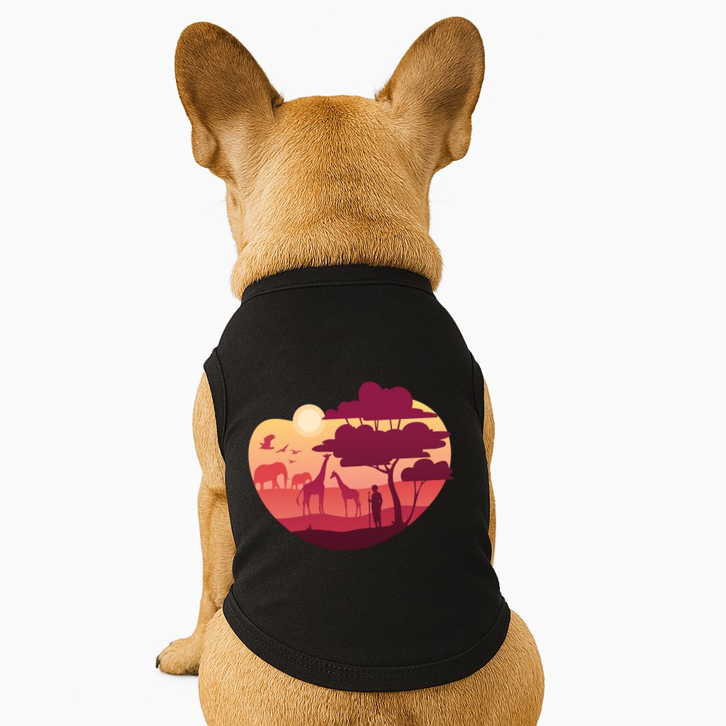 African Landscape Doggie Tank