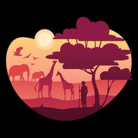African Landscape Backpack