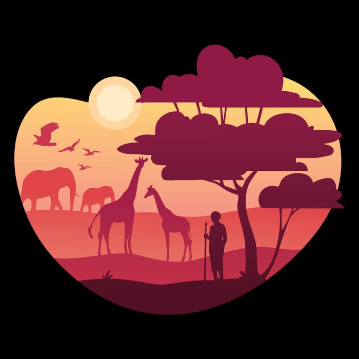 African Landscape Backpack