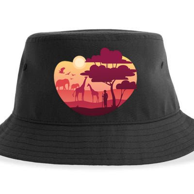 African Landscape Sustainable Bucket Hat