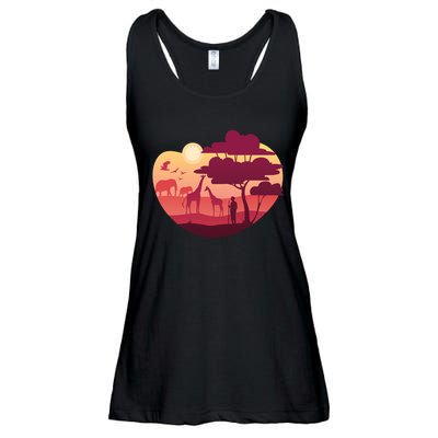 African Landscape Ladies Essential Flowy Tank
