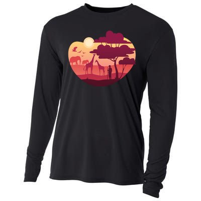 African Landscape Cooling Performance Long Sleeve Crew