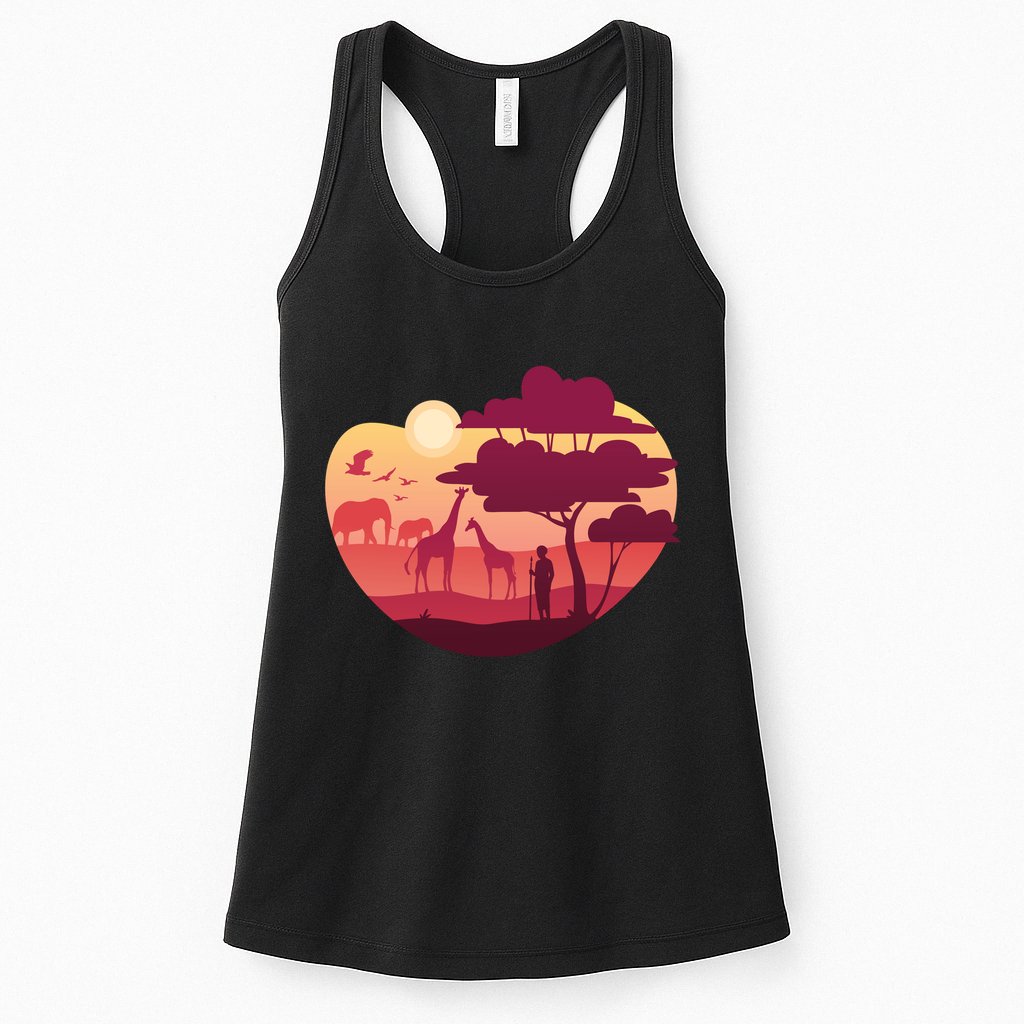 African Landscape Womens Tank Top