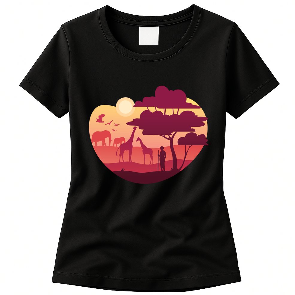 African Landscape Womens T-Shirt